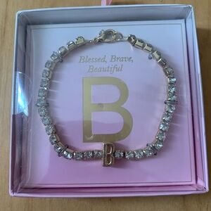 🖤5/$20- Gold Plated M Initial Tennis Bracelet. Magical, Majestic, Motivated NWOT